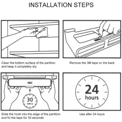 رف بهارات معلّق تحت الرف