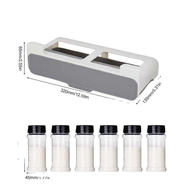 رف بهارات معلّق تحت الرف