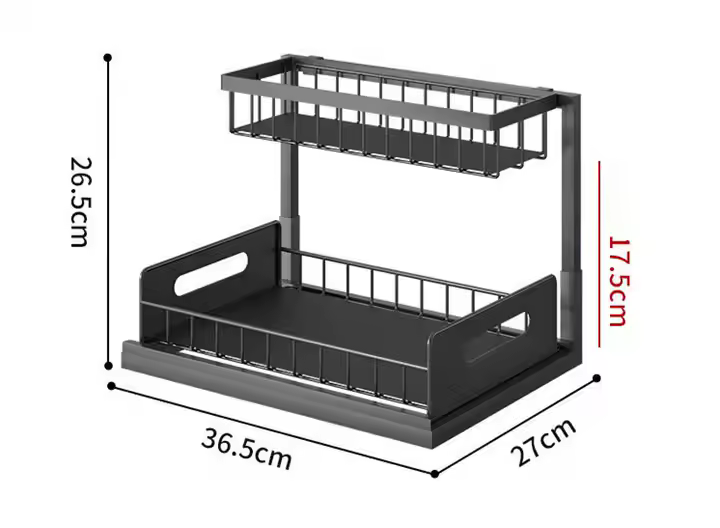 رف مطبخ معدني مزدوج رف مطبخ معدني مزدوج
