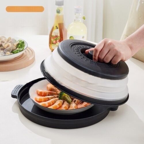 صحن مايكرويف مع غطاء متعدد الاستخدامات