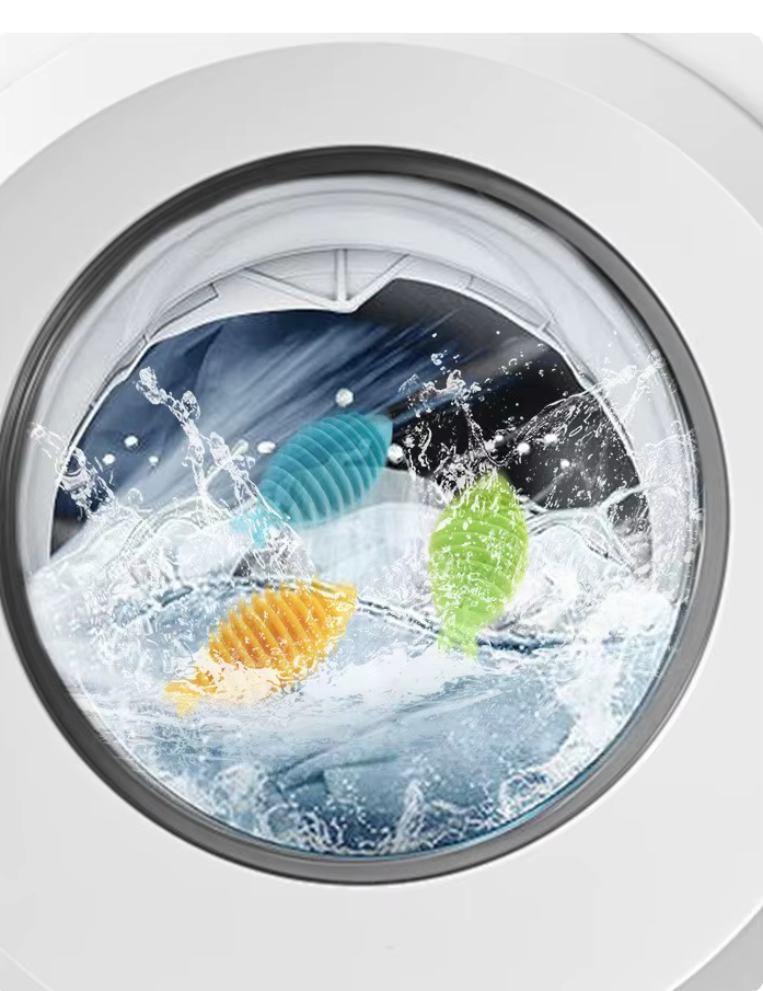 كرات السمك المطاطية لمنع تشابك الملابس أثناء الغسيل كرات السمك المطاطية لمنع تشابك الملابس أثناء الغسيل