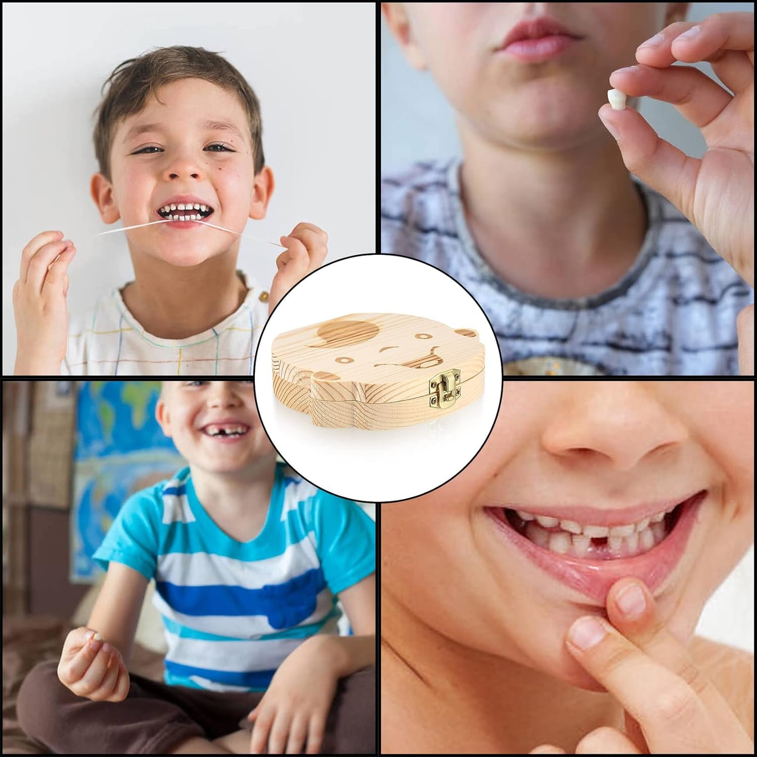 صندوق حفظ الاسنان الخشبي صندوق حفظ الاسنان الخشبي