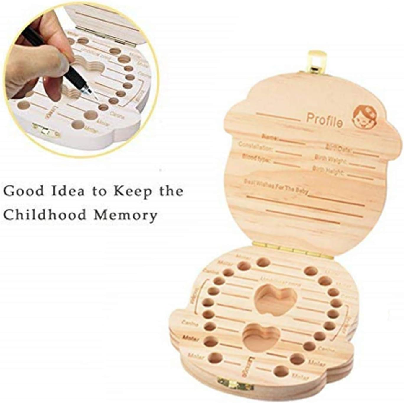 صندوق حفظ الاسنان الخشبي صندوق حفظ الاسنان الخشبي